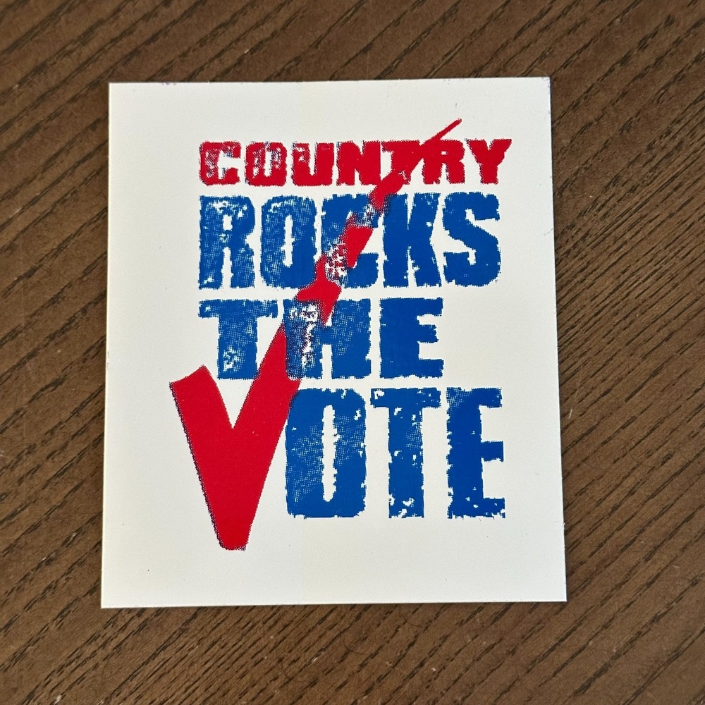 Vintage Country Rocks The Vote Sticker 90s Country Music Decal Sticker